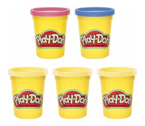 D_989505-MCO53532705385_012023-O.jpg Kit De Plastilinas Masas Play-doh Colores Divertidos X5 Unds