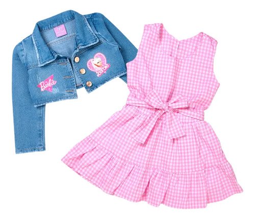 Conjunto Disfraz Barbie Niña 2023 Rosa Chicle 2 A 10