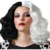 D_991031-MCO93573722772_102025-O.jpg Peluca Cruella De Vil Negro Y Blanco Accesorio Disfraz Negro