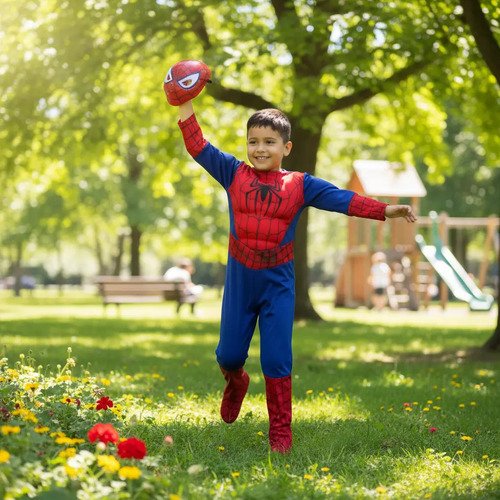 D_991746-MCO92716238836_092025-O.jpg Disfraz Spiderman Semiacolchado Hombre Araña Disfraces