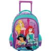 Combo Maleta Morral Rueda Lonchera Niña Princesa Cenicienta Rosa