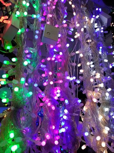 Hermosa Extensión 100 Bombillos Blanca Decoración Navidad