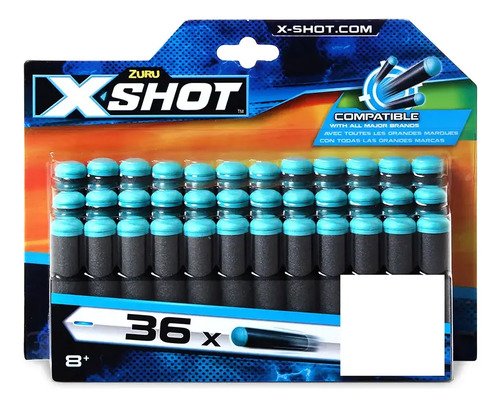 D_996576-MCO80532012530_112024-O.jpg Pistolas Xshot Combo2 Lanzadores, Alcance De 27m + 44 Dardos Azul Acero