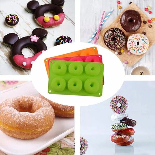 Molde Silicona Antiadherente Donas Utensilio Cocina Rosquill Violeta