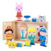 Juego Bloques Montessori Vestir Personajes Juguete Roles