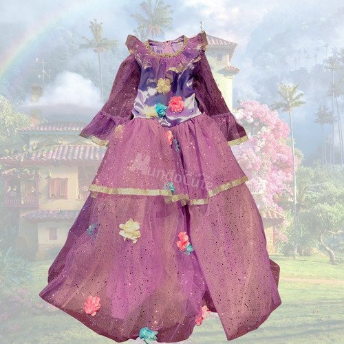 D_998085-MCO51530323396_092022-O.jpg Disfraz Isabella Encanto Premium Con Flores Madrigal Disfrac