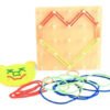 Geoplano Tabla De Enhebrar Madera Aprendizaje Montessori Agua