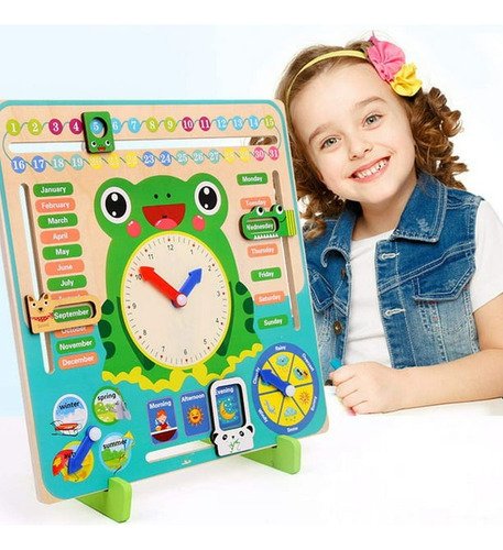 D_998931-MCO74112895914_012024-O.jpg Calendario Madera Niños Reloj Multifuncional