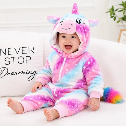 D_603055-MCO115220334030_082026-O.jpg Disfraz Bebé Animales Pijama Disfraces Animalitos Niños Lavanda 6 A 12 Meses