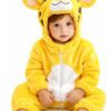 D_609044-MCO116624978321_082026-O.jpg Disfraz Bebé Animales Pijama Disfraces Animalitos Niños Amarillo 0 A 6 Meses