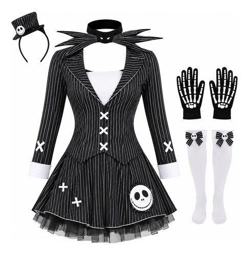 D_627790-MCO116617047684_092026-O.jpg Disfraz de Jack Skellington para mujer – vestido con accesorios