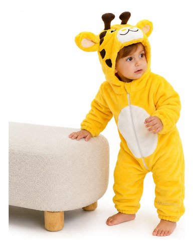 D_630980-MCO116624978319_082026-O.jpg Disfraz Bebé Animales Pijama Disfraces Animalitos Niños Amarillo 0 A 6 Meses