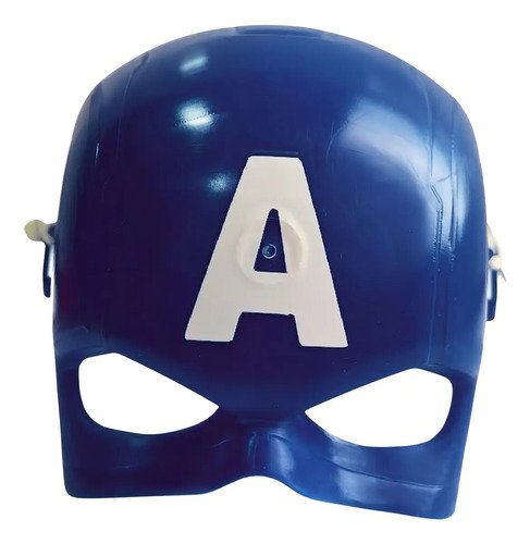 Máscara De Plástico Marvel Children's Avengers Captain America, Color Azul
