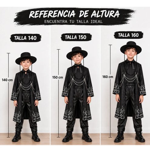 D_659690-MCO117782819409_092026-O.jpg Disfraz Jinu Yinu Kpop Cosplay Niños Demon Hunters Negro 140 Cm