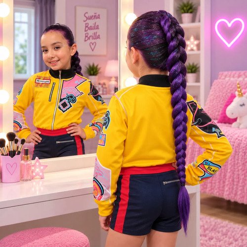 Trenza Morada Rumi Kpop Demon Hunters Tupida Para Disfraz Violeta Oscuro