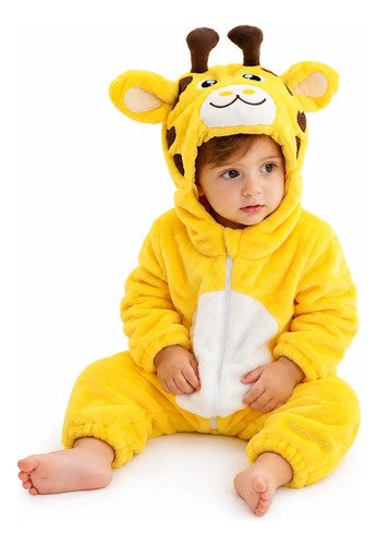 D_665065-MCO116624834525_082026-O.jpg Disfraz Bebé Animales Pijama Disfraces Animalitos Niños Amarillo 0 A 6 Meses