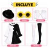 D_677315-MCO118128858351_092026-O.jpg Disfraz de payasa Pierrot para mujer – vestido blanco y negro con accesorios