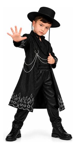 D_695336-MCO117781488551_092026-O.jpg Disfraz Jinu Yinu Kpop Cosplay Niños Demon Hunters Negro 140 Cm