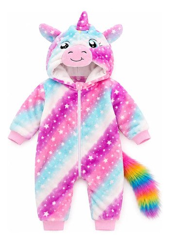D_704291-MCO115220245234_082026-O.jpg Disfraz Bebé Animales Pijama Disfraces Animalitos Niños Lavanda 6 A 12 Meses