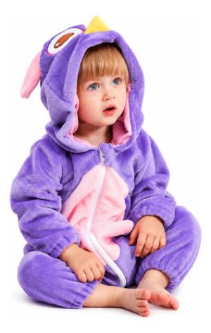 D_718346-MCO115220251260_082026-O.jpg Disfraz Bebé Animales Pijama Disfraces Animalitos Niños Lila 0 A 6 Meses