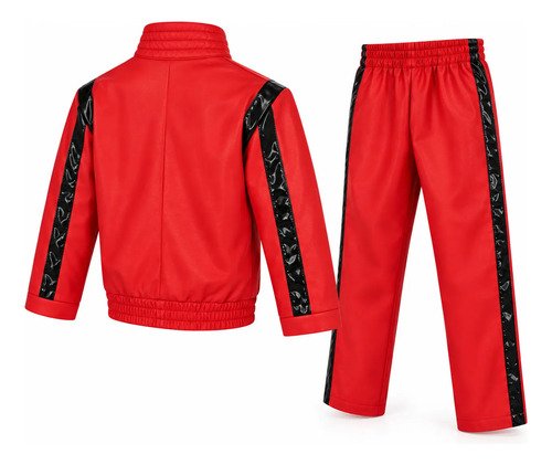Disfraz Michael Jackson Thriller Para Niño Cosplay Rojo 4