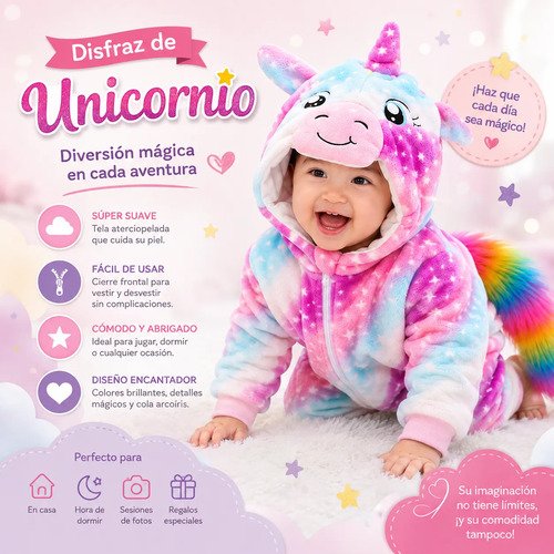 D_768270-MCO115219836282_082026-O.jpg Disfraz Bebé Animales Pijama Disfraces Animalitos Niños Lavanda 6 A 12 Meses