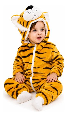 D_820606-MCO115219955884_082026-O.jpg Disfraz Bebé Animales Pijama Disfraces Animalitos Niños Naranja Claro 0 A 6 Meses