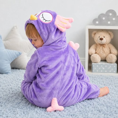 D_865981-MCO115220251270_082026-O.jpg Disfraz Bebé Animales Pijama Disfraces Animalitos Niños Lila 0 A 6 Meses