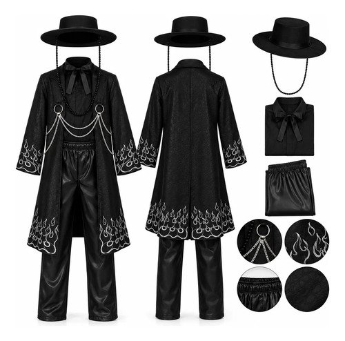 D_867185-MCO116289240698_092026-O.jpg Disfraz Jinu Yinu Kpop Cosplay Niños Demon Hunters Negro 140 Cm