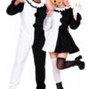 Disfraz de payaso Terrifier / Pierrot para hombre – enterizo blanco y negro
