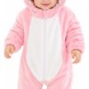 D_893548-MCO115219957164_082026-O.jpg Disfraz Bebé Animales Pijama Disfraces Animalitos Niños Rosa Pálido 18 A 24 Meses