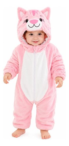 D_893548-MCO115219957164_082026-O.jpg Disfraz Bebé Animales Pijama Disfraces Animalitos Niños Rosa Pálido 18 A 24 Meses