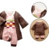 D_915040-MCO116273579204_092026-O.jpg Disfraz De Bebé Nezuko Demon Slayer Cosplay Disfraces Rosa Claro 6 A 9 Meses