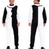 Disfraz de payaso Terrifier / Pierrot para hombre – enterizo blanco y negro