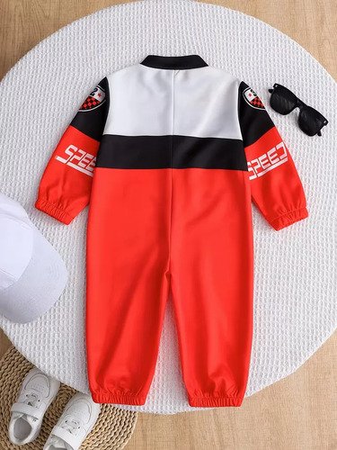 D_945109-MCO116046515040_092026-O.jpg Disfraz Bebe Cars Piloto De Carreras Formula 1 Disfraces Rojo 18 A 24 Meses