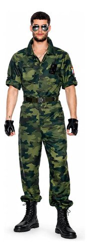 Disfraz de soldado militar para hombre – enterizo camuflado