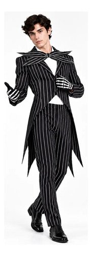Disfraz de Jack Skellington para hombre – traje de rayas con colas