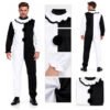 Disfraz de payaso Terrifier / Pierrot para hombre – enterizo blanco y negro