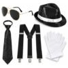 D_994784-MCO117779711153_092026-O.jpg Kit Disfraz Michael Jackson Sombrero Corbata Lentejuelas Negro Única